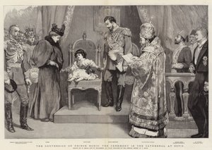 Nawrócenie księcia Borysa, ceremonia w katedrze w Sofii